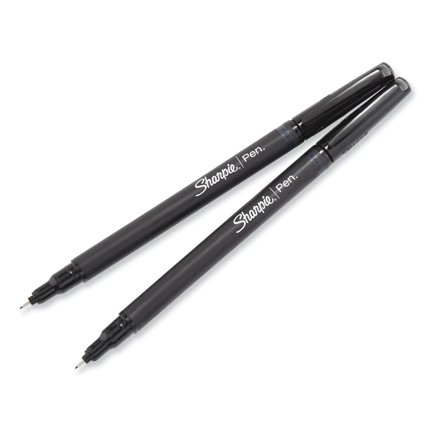 Sharpie Art Pen Porous Point Pen, Stick, Fine 0.4 mm, Assorted Ink Colors, Black Barrel, 24/Pack (1983967)