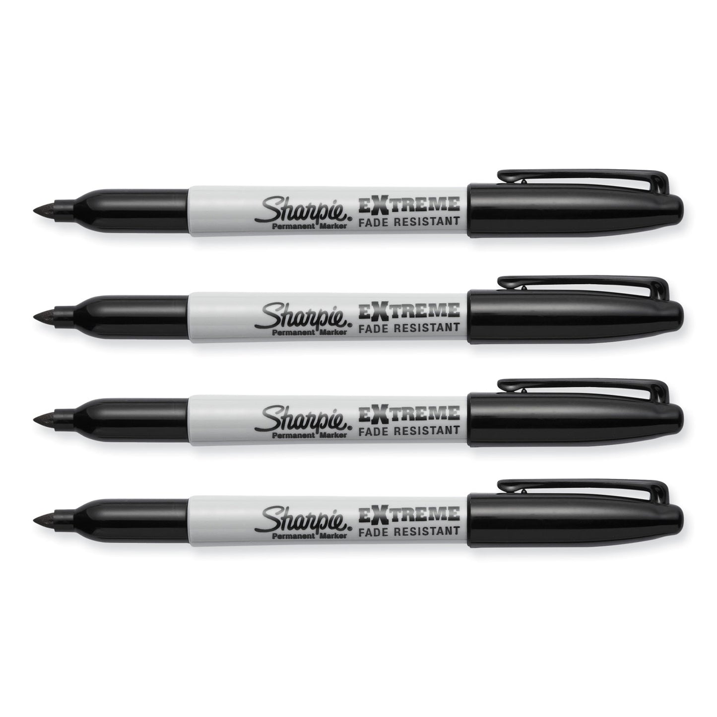 Sharpie Extreme Marker, Fine Bullet Tip, Black, 4/Pack (1927436)