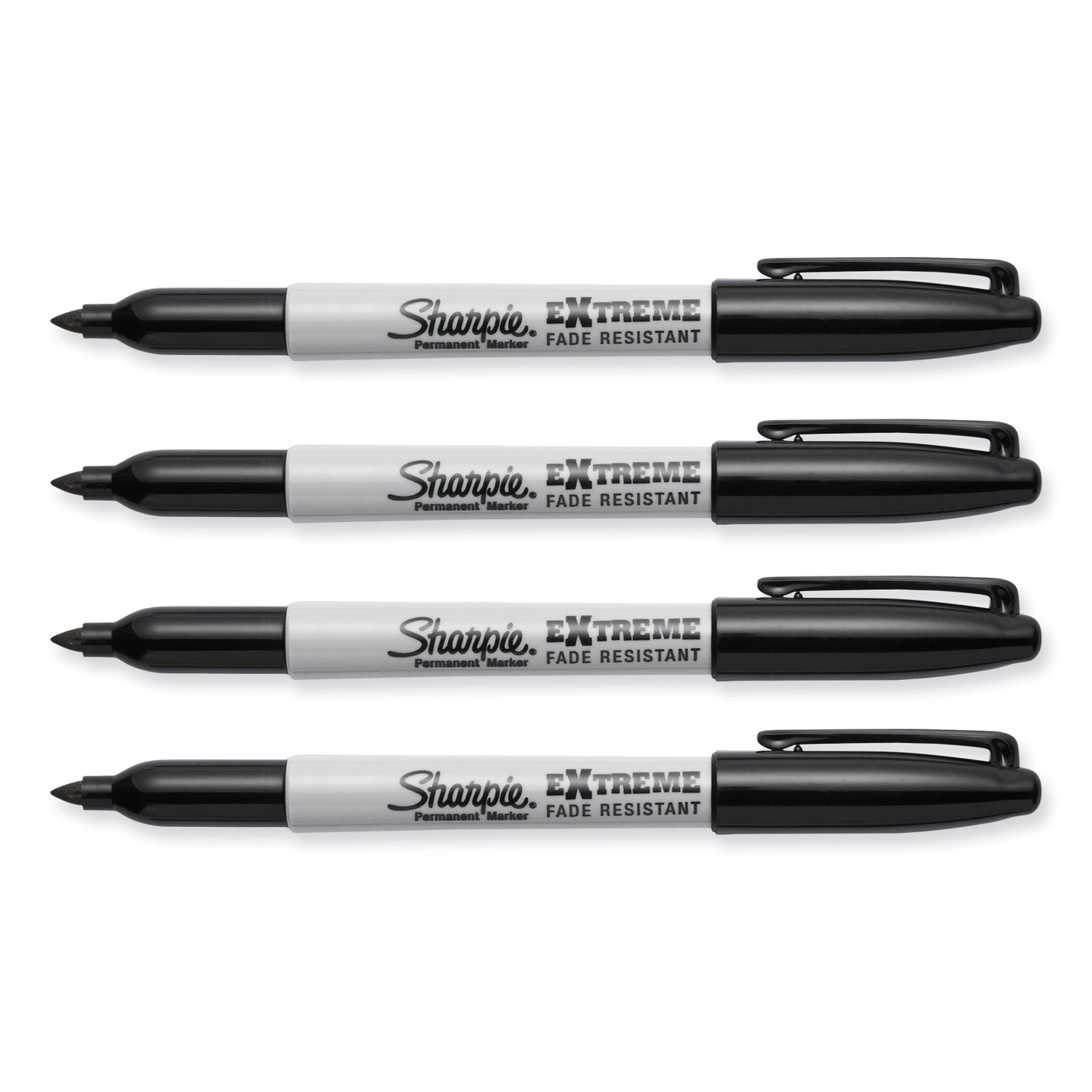 Sharpie Extreme Marker, Fine Bullet Tip, Black, 4/Pack (1927436)