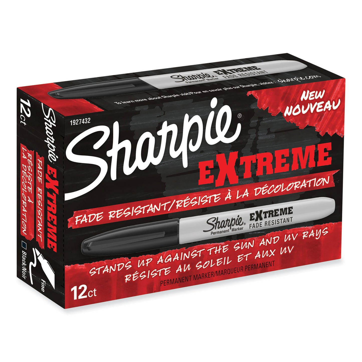 Sharpie Extreme Marker, Fine Bullet Tip, Black, Dozen (1927432)