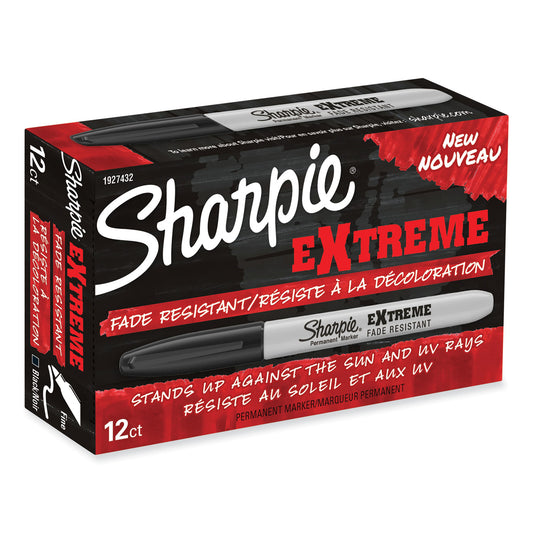 Sharpie Extreme Marker, Fine Bullet Tip, Black, Dozen (1927432)