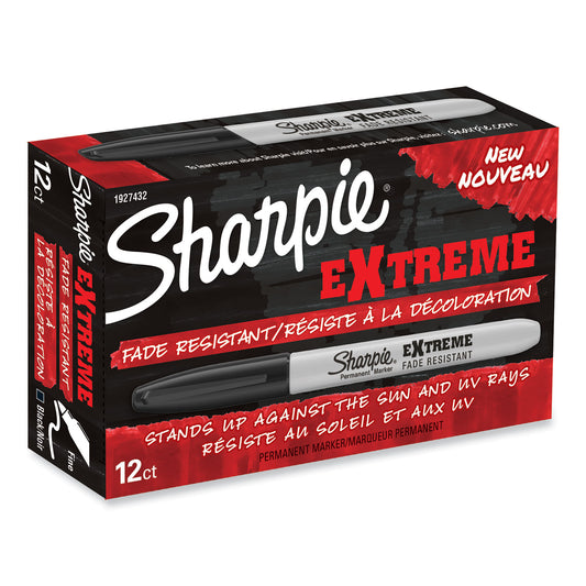 Sharpie Extreme Marker, Fine Bullet Tip, Black, Dozen (1927432)