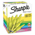 Sharpie Tank Style Highlighter Value Pack, Fluorescent Yellow Ink, Chisel Tip, Yellow Barrel, 36/Box (1920938)