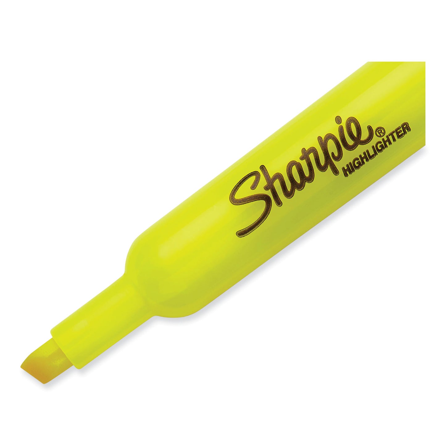 Sharpie Tank Style Highlighter Value Pack, Fluorescent Yellow Ink, Chisel Tip, Yellow Barrel, 36/Box (1920938)