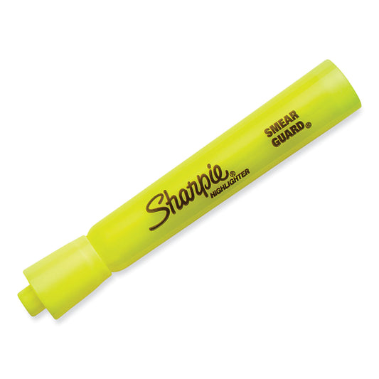 Sharpie Tank Style Highlighter Value Pack, Fluorescent Yellow Ink, Chisel Tip, Yellow Barrel, 36/Box (1920938)
