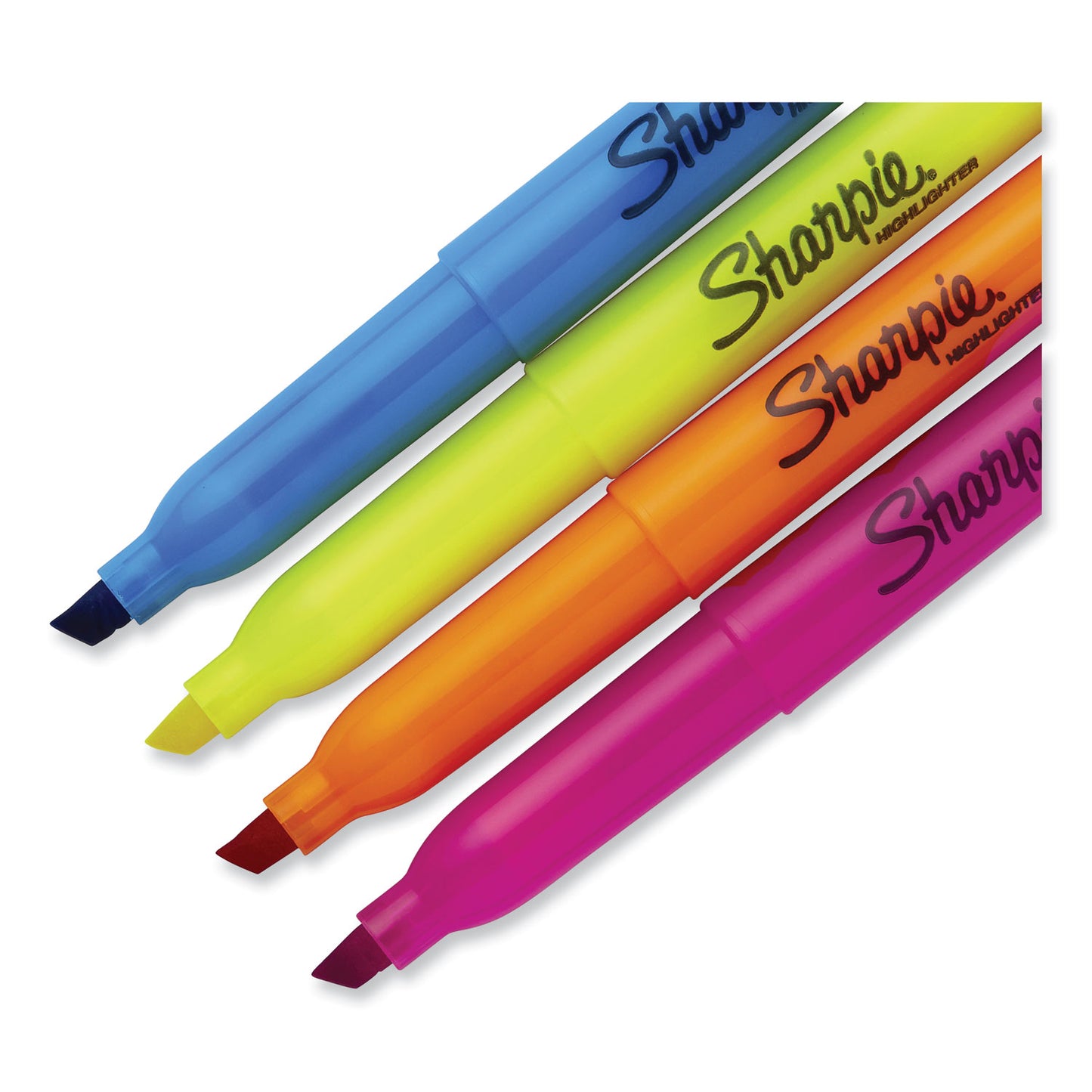 Sharpie Pocket Style Highlighters, Assorted Ink Colors, Chisel Tip, Assorted Barrel Colors, 5/Set (1908101)