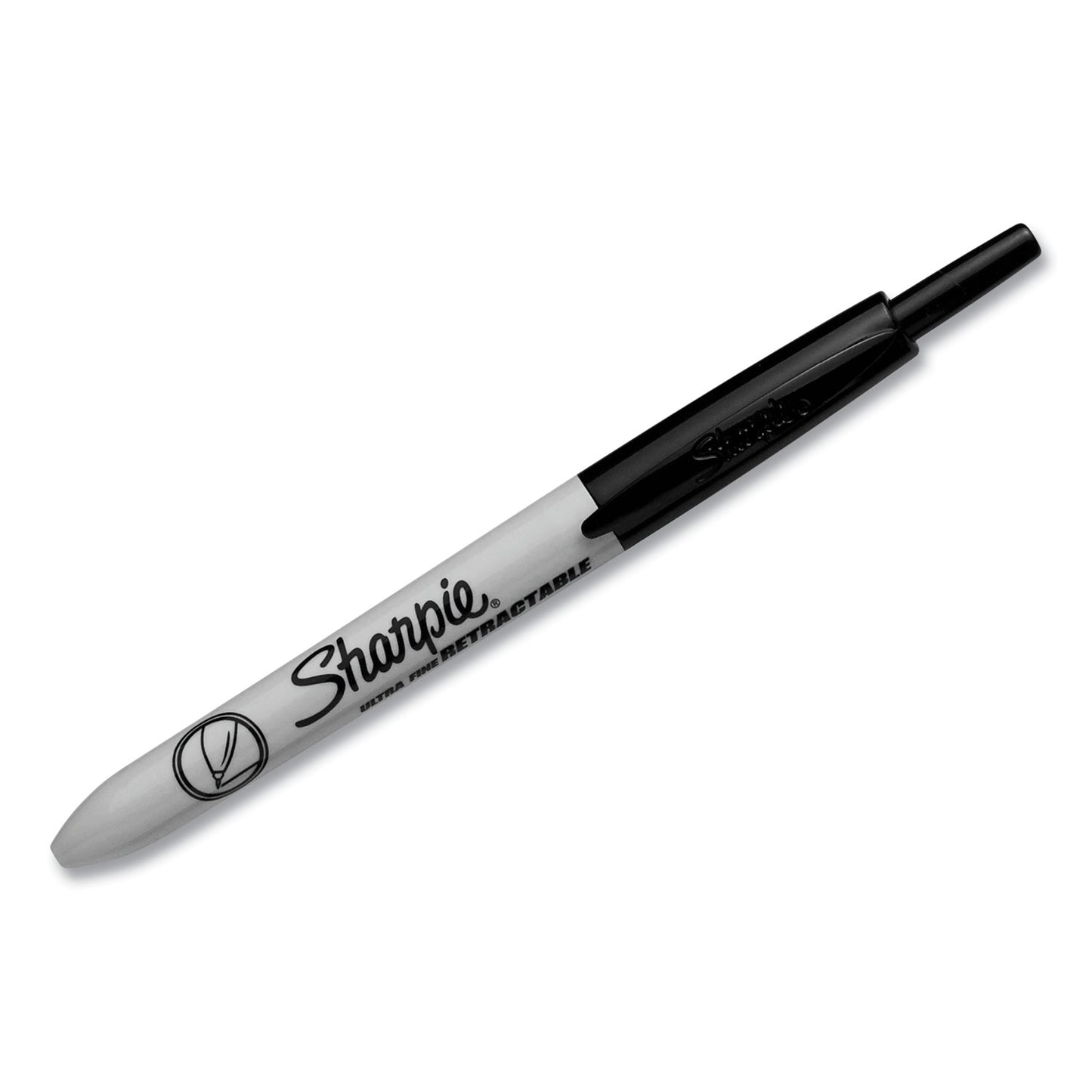 Sharpie Retractable Permanent Marker, Extra-Fine Needle Tip, Black (1735790)