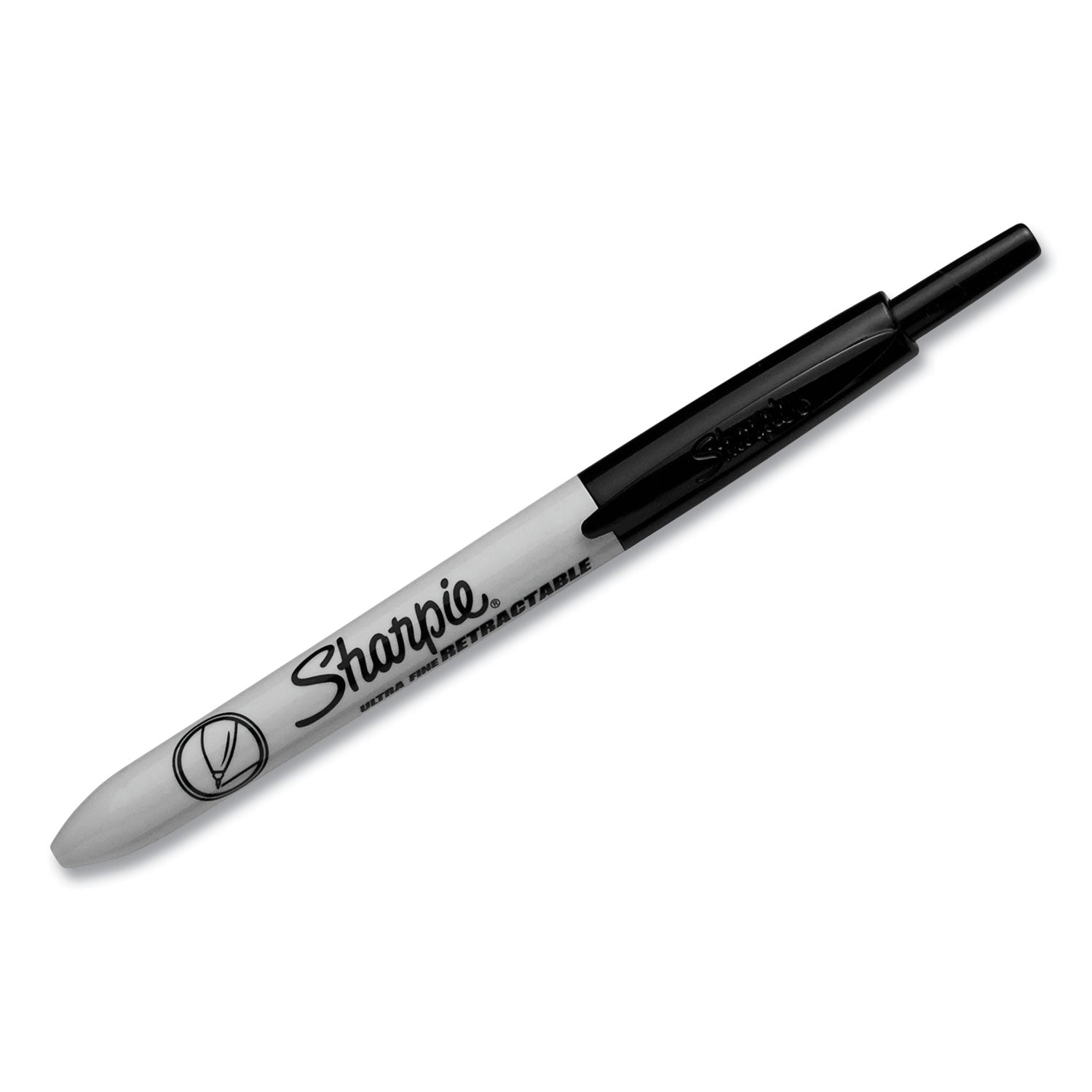 Sharpie Retractable Permanent Marker, Extra-Fine Needle Tip, Black (1735790)