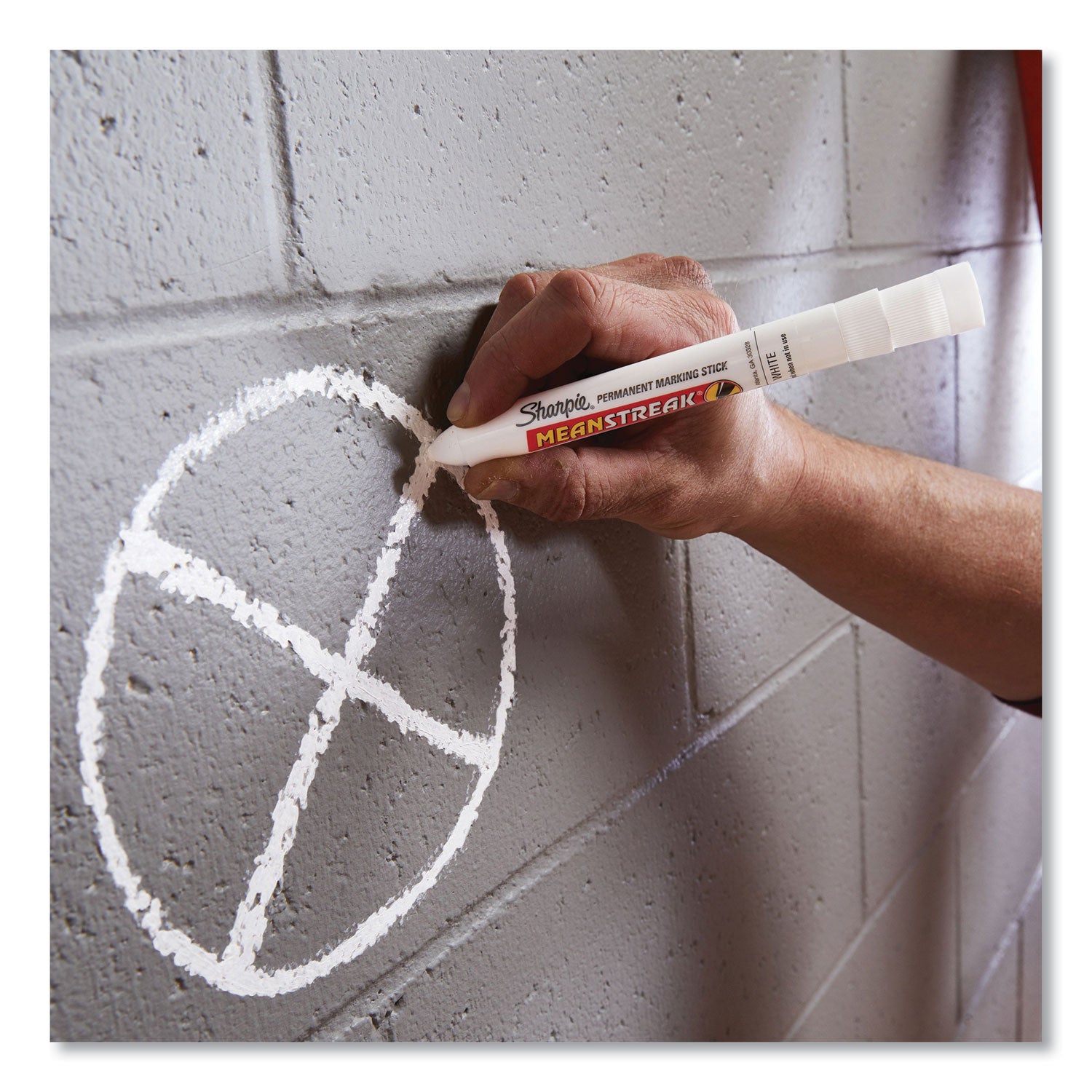 Sharpie Mean Streak Marking Stick, Broad Bullet Tip, White (85018)