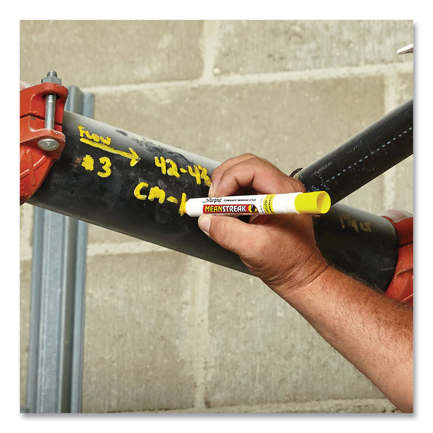 Sharpie Mean Streak Marking Stick, Broad Bullet Tip, Yellow (85005)