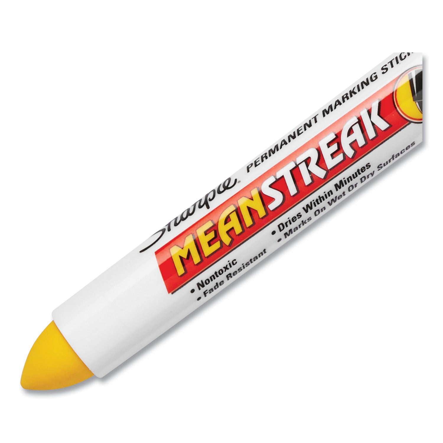 Sharpie Mean Streak Marking Stick, Broad Bullet Tip, Yellow (85005) - 12 Pack