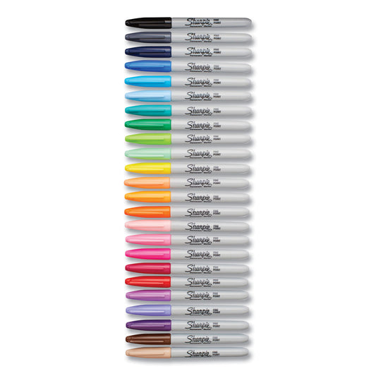 Sharpie Fine Tip Permanent Marker, Fine Bullet Tip, Assorted Colors, 24/Set (75846)