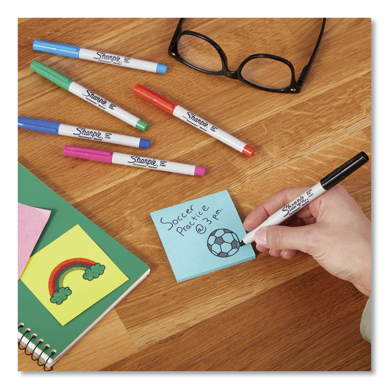 Sharpie Ultra Fine Tip Permanent Marker, Ultra-Fine Needle Tip, Assorted Colors, 5/Set (37675PP)