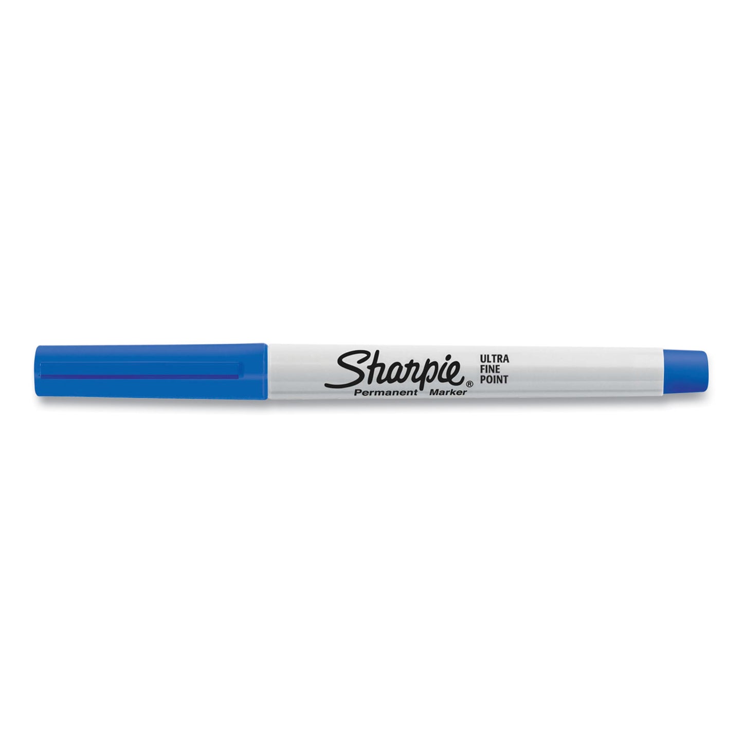 Sharpie Ultra Fine Tip Permanent Marker, Ultra-Fine Needle Tip, Blue, Dozen (37003)