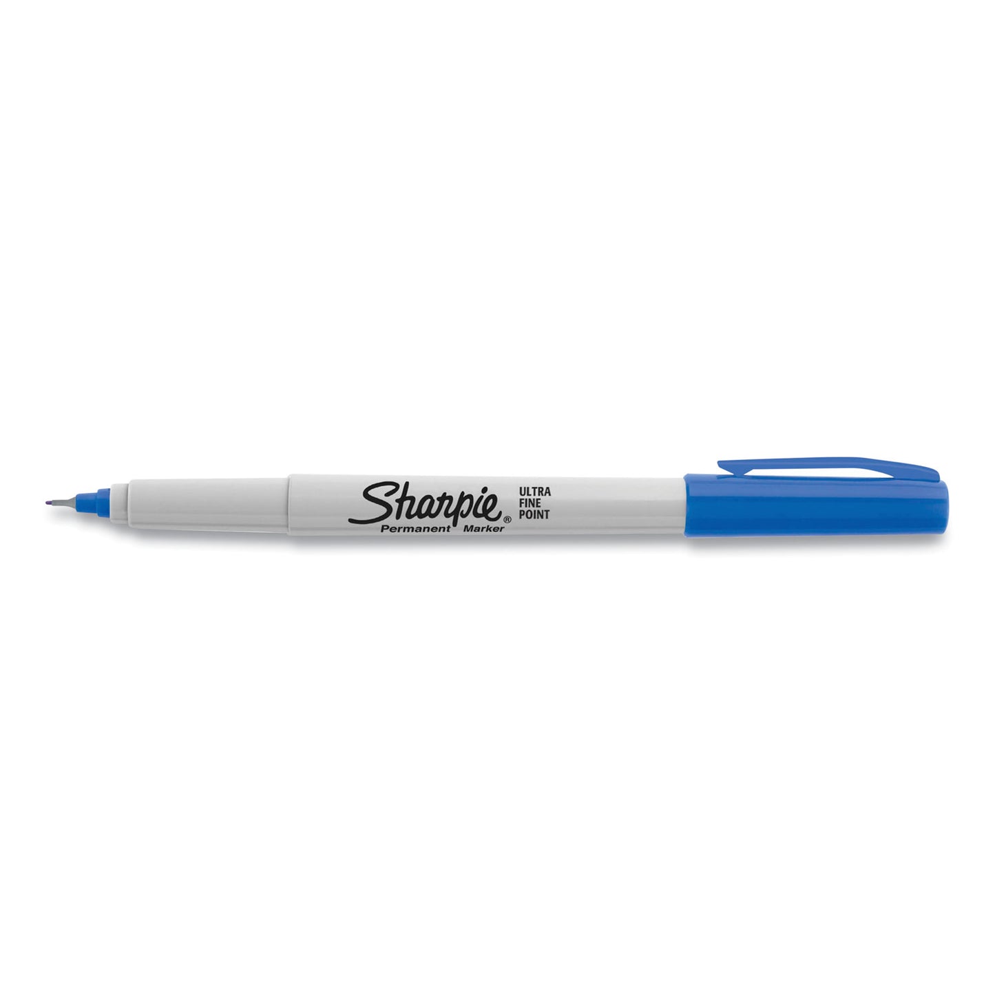 Sharpie Ultra Fine Tip Permanent Marker, Ultra-Fine Needle Tip, Blue, Dozen (37003)