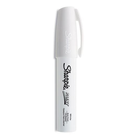 Sharpie Permanent Paint Marker, Extra-Broad Chisel Tip, White (35568)