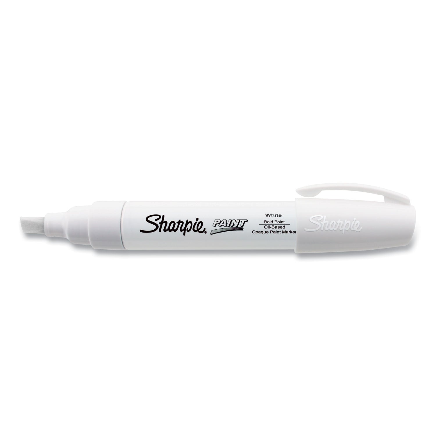 Sharpie Permanent Paint Marker, Extra-Broad Chisel Tip, White (35568)