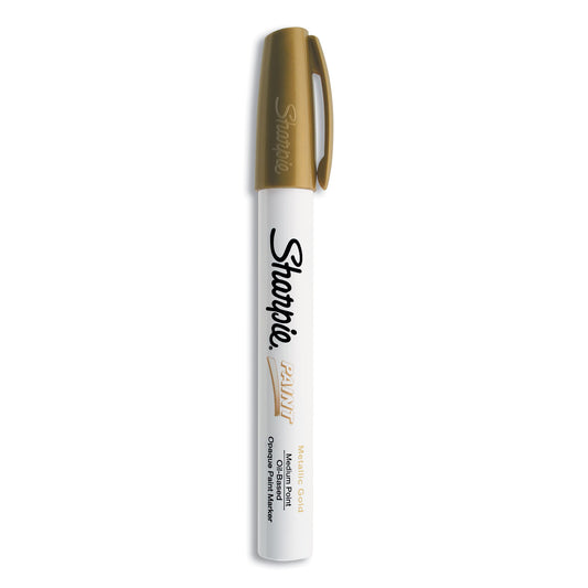 Sharpie Permanent Paint Marker, Medium Bullet Tip, Gold (35559)