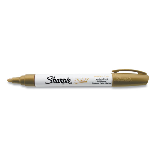 Sharpie Permanent Paint Marker, Medium Bullet Tip, Gold (35559)