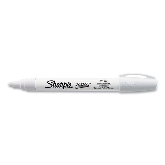Sharpie Permanent Paint Marker, Medium Bullet Tip, White (35558)