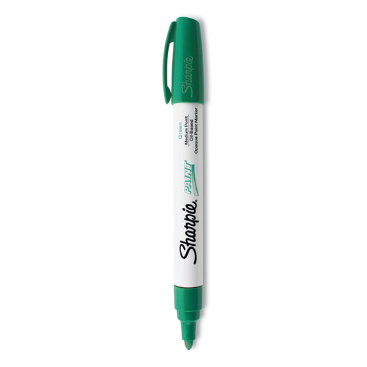 Sharpie Permanent Paint Marker, Medium Bullet Tip, Green (35552)