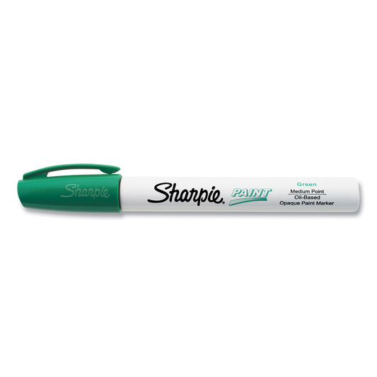 Sharpie Permanent Paint Marker, Medium Bullet Tip, Green (35552)