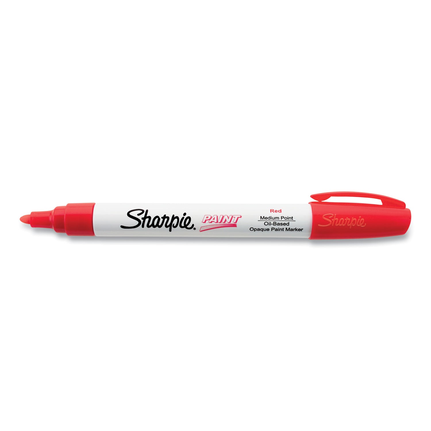 Sharpie Permanent Paint Marker, Medium Bullet Tip, Red (35550)
