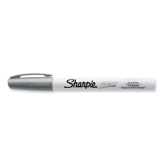 Sharpie Permanent Paint Marker, Fine Bullet Tip, Silver (35545)