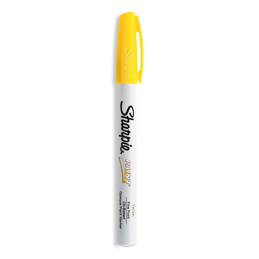 Sharpie Permanent Paint Marker, Fine Bullet Tip, Yellow (35539)