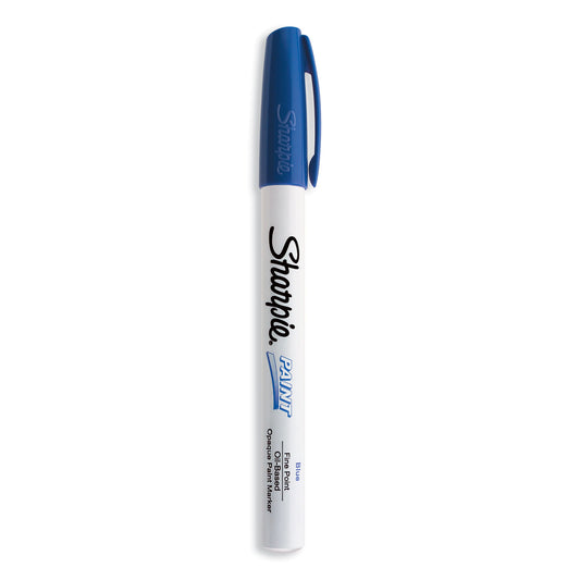 Sharpie Permanent Paint Marker, Fine Bullet Tip, Blue (35536)