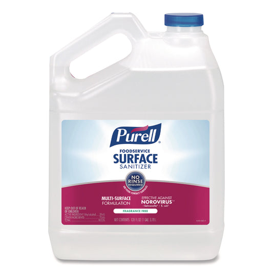 PURELL Foodservice Surface Sanitizer, Fragrance Free, 1 gal Bottle (434104EA)