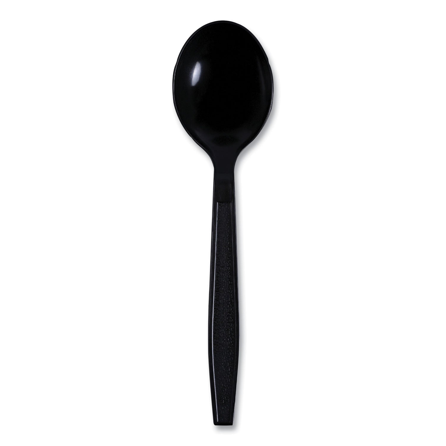 Boardwalk Heavyweight Wrapped Polypropylene Cutlery, Soup Spoon, Black, 1,000/Carton (SSHWPPBIW)