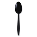 Boardwalk Heavyweight Wrapped Polypropylene Cutlery, Teaspoon, Black, 1,000/Carton (TSHWPPBIW)