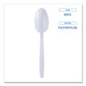 Boardwalk Heavyweight Wrapped Polypropylene Cutlery, Teaspoon, White, 1,000/Carton (TSHWPPWIW)