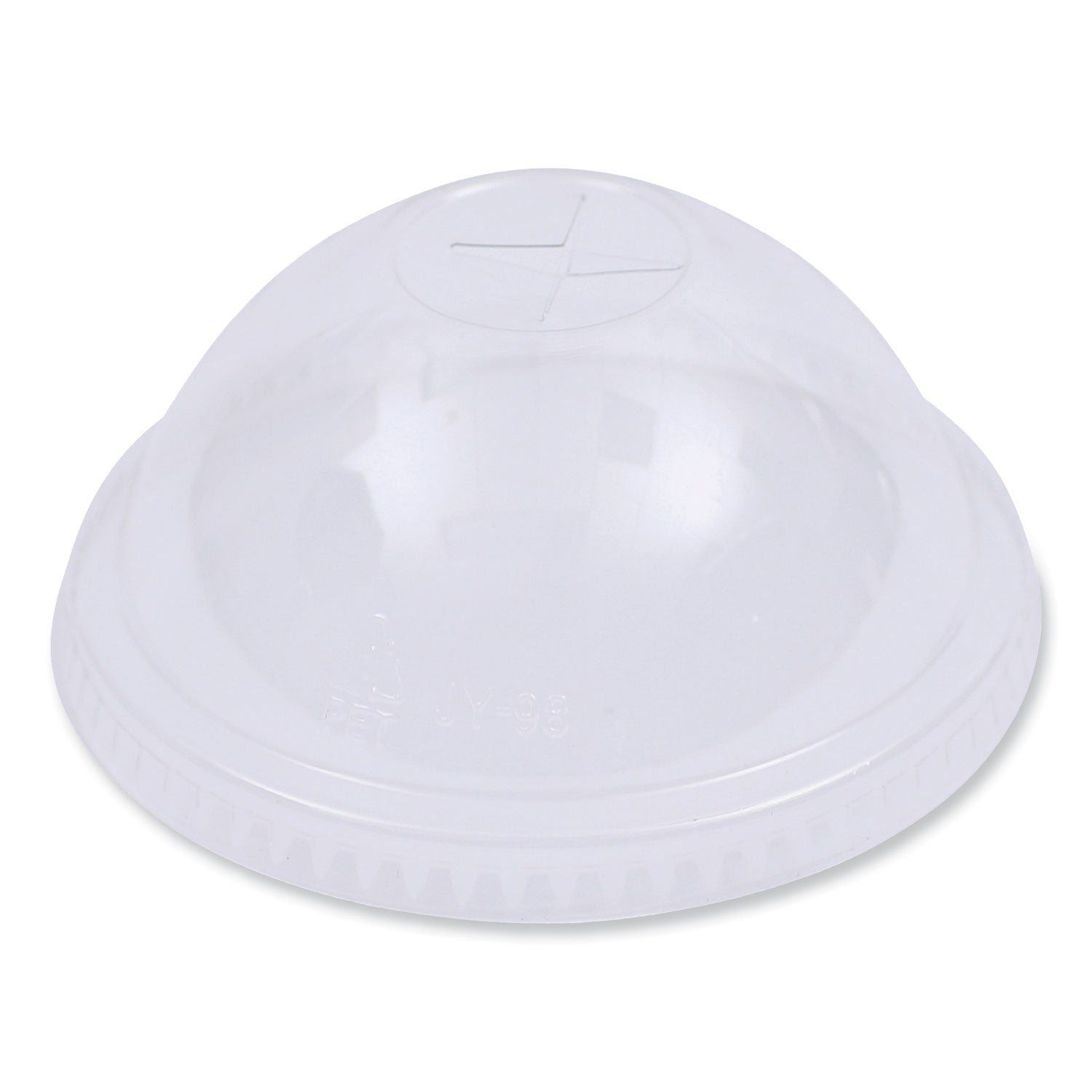 Boardwalk PET Cold Cup Dome Lids, Fits 14 oz to 24 oz Plastic Cups, Clear, 100 Lids/Sleeve, 10 Sleeves/Carton (PETDOME)