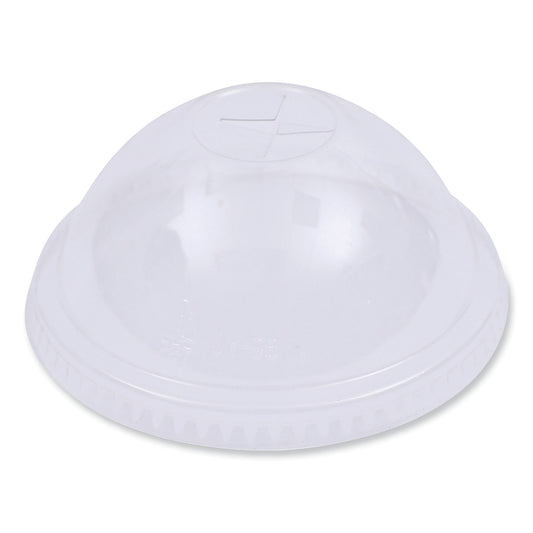 Boardwalk PET Cold Cup Dome Lids, Fits 14 oz to 24 oz Plastic Cups, Clear, 100 Lids/Sleeve, 10 Sleeves/Carton (PETDOME)