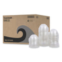 Boardwalk PET Cold Cup Dome Lids, Fits 14 oz to 24 oz Plastic Cups, Clear, 100 Lids/Sleeve, 10 Sleeves/Carton (PETDOME)