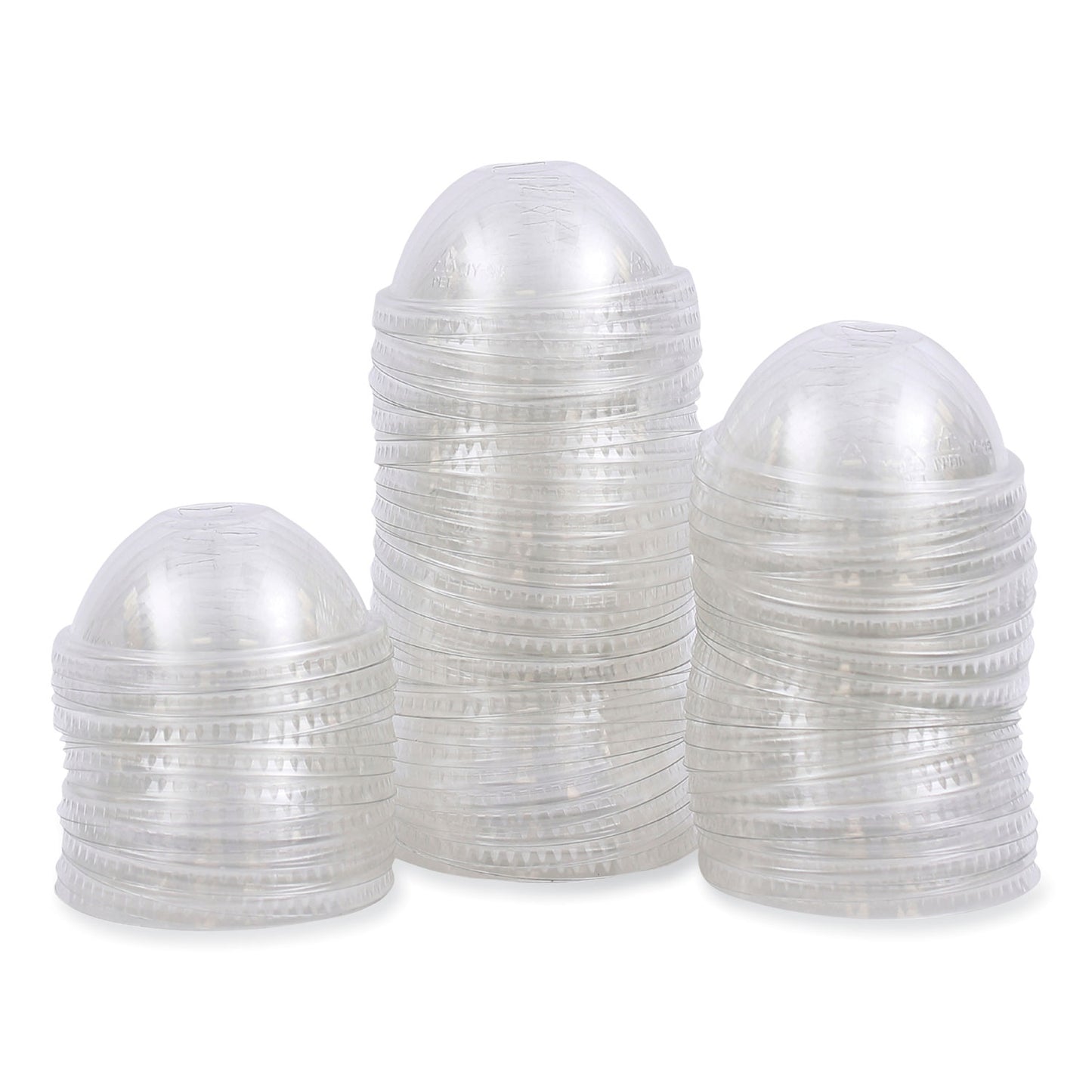 Boardwalk PET Cold Cup Dome Lids, Fits 14 oz to 24 oz Plastic Cups, Clear, 100 Lids/Sleeve, 10 Sleeves/Carton (PETDOME)