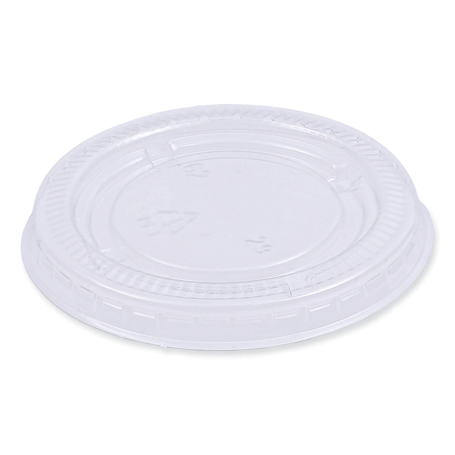 Boardwalk Souffle/Portion Cup Lids, Fits 1.5 oz and 2 oz Portion Cups, Clear, 2,500/Carton (PRTLID2)