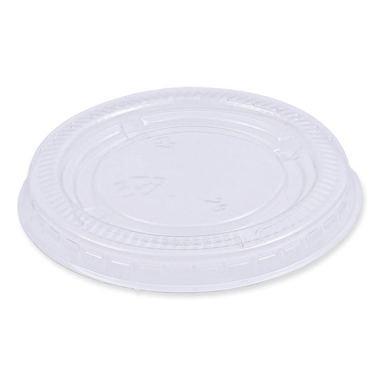 Boardwalk Souffle/Portion Cup Lids, Fits 1.5 oz and 2 oz Portion Cups, Clear, 2,500/Carton (PRTLID2)