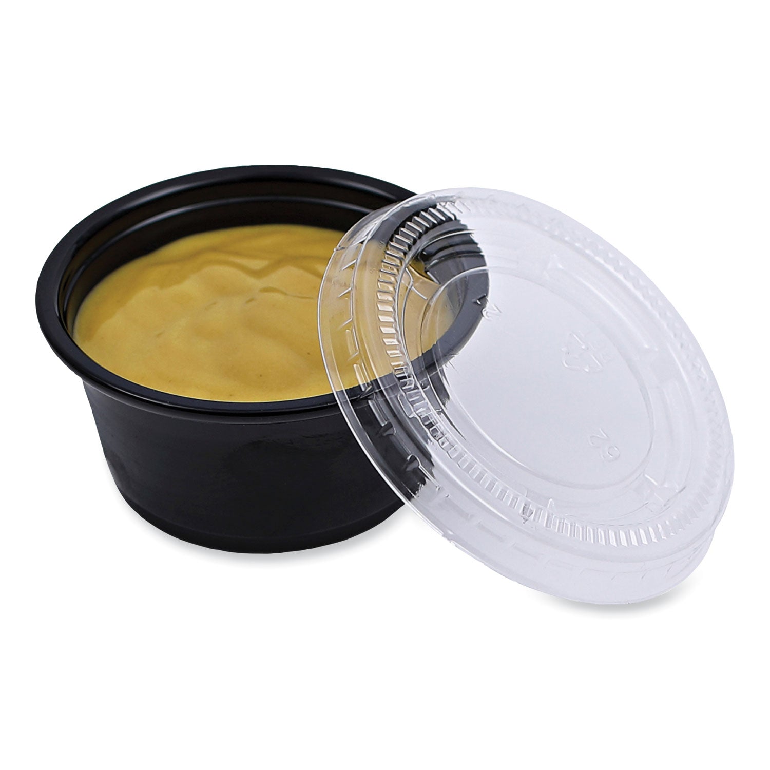 Boardwalk Souffle/Portion Cup Lids, Fits 1.5 oz and 2 oz Portion Cups, Clear, 2,500/Carton (PRTLID2)