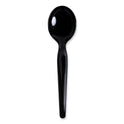 Boardwalk Heavyweight Polystyrene Cutlery, Soup Spoon, Black, 1000/Carton (SOUPHWPSBLA)