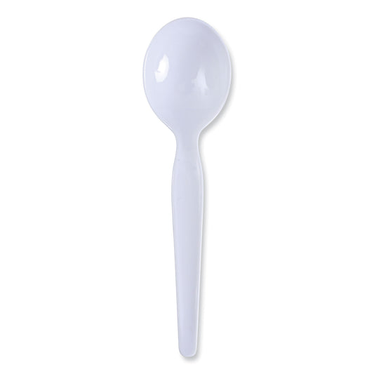 Boardwalk Heavyweight Polystyrene Cutlery, Soup Spoon, White, 1000/Carton (SOUPHWPSWH)