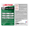 Betco Daily Scrub SC Floor Cleaner, Characteristic Scent, 32 oz Bottle, 6/Carton (1884800)