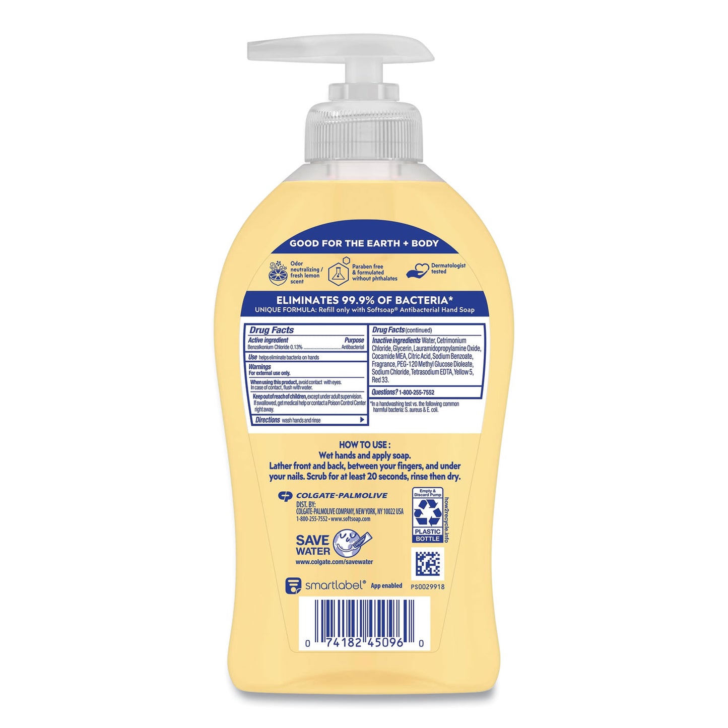 Softsoap Antibacterial Hand Soap, Citrus Scent, 11.25 oz, 6/Carton (45096)