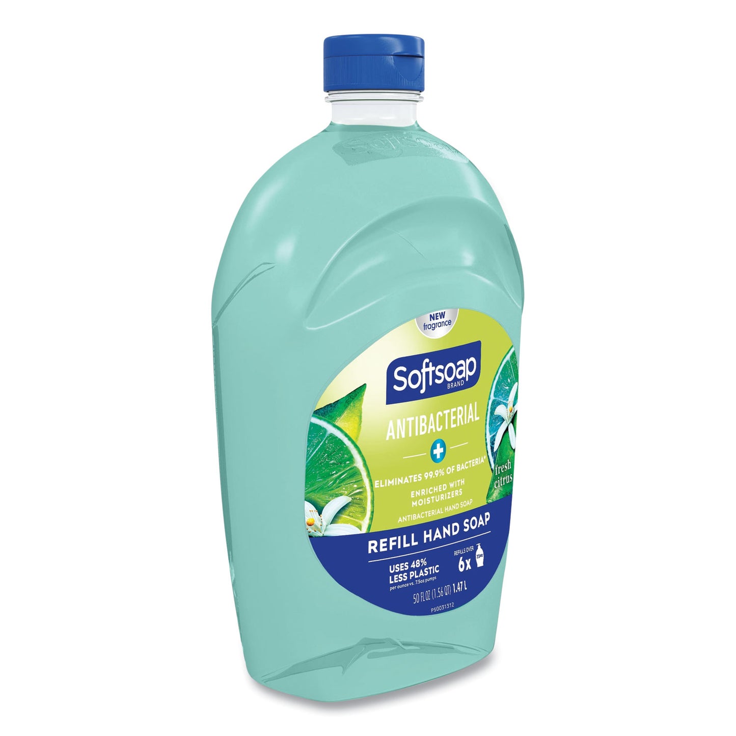 Softsoap Antibacterial Liquid Hand Soap Refill, Fresh Scent, Green, 50 oz (45991EA)