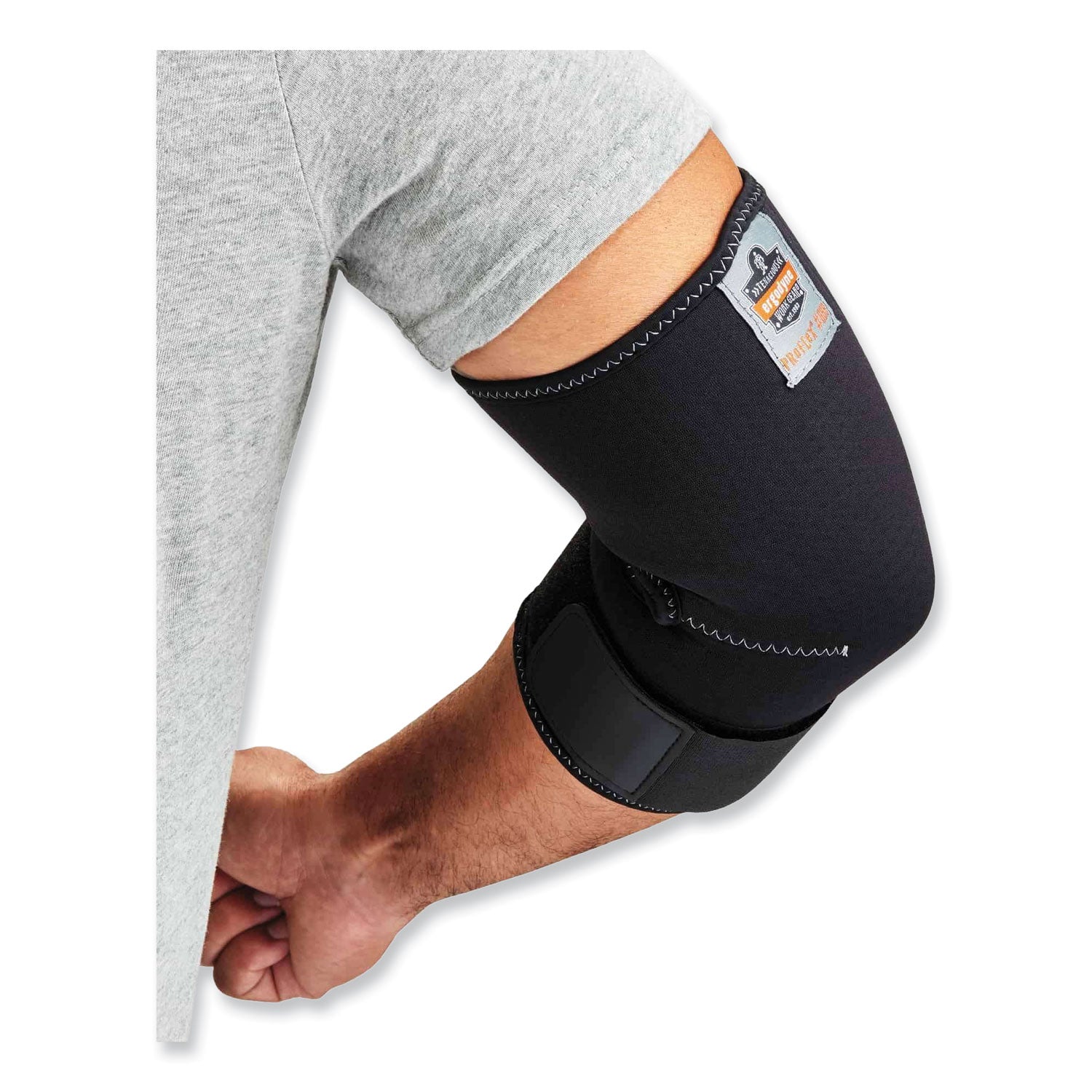 ergodyne ProFlex 655 Compression Arm Sleeve with Strap, Small, Black (16582)