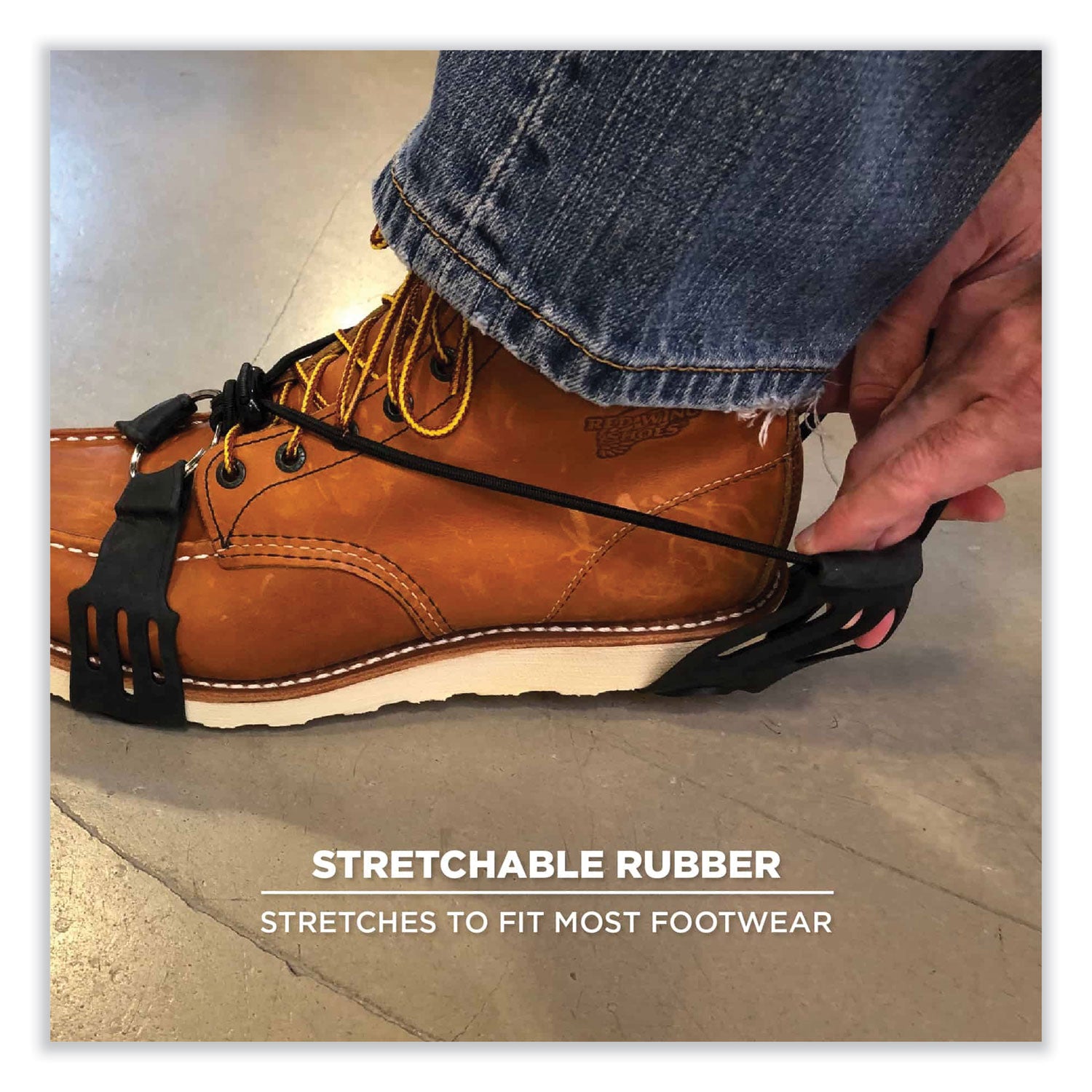 ergodyne Trex 6310 Adjustable Slip-On Ice Cleats, Medium, Black, Pair (16773)