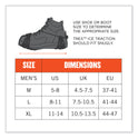 ergodyne Trex 6310 Adjustable Slip-On Ice Cleats, Medium, Black, Pair (16773)