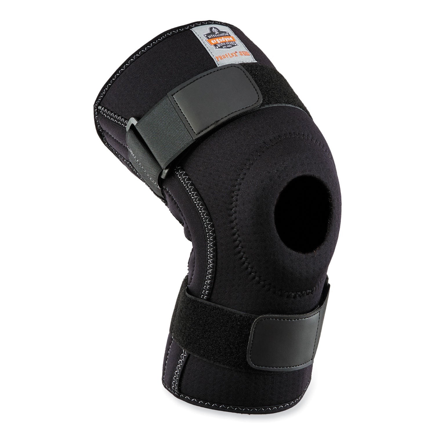 ergodyne ProFlex 620 Open Patella Spiral Stays Knee Sleeve, Large, Black (16544)